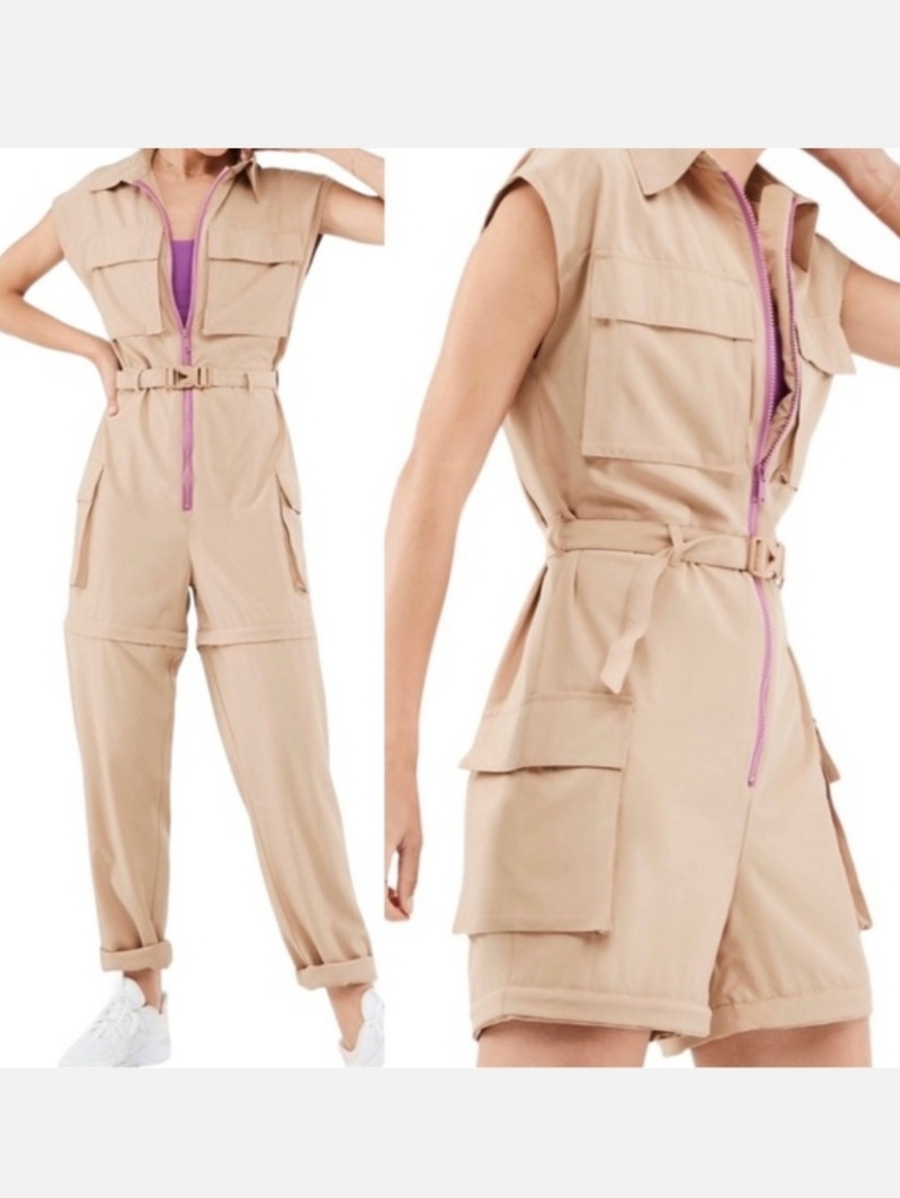 Fabletics X Lisa Koshy Harmony 2-In-1 Convertible Cargo Utility Jumpsuit